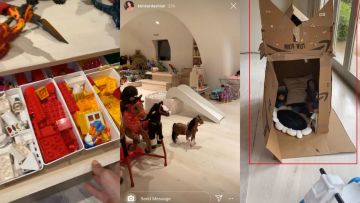 Stok Mainan Udah Selengkap Supermarket, Anak-Anak Kim Kardashian Justru Pilih Main Rumah Kardus