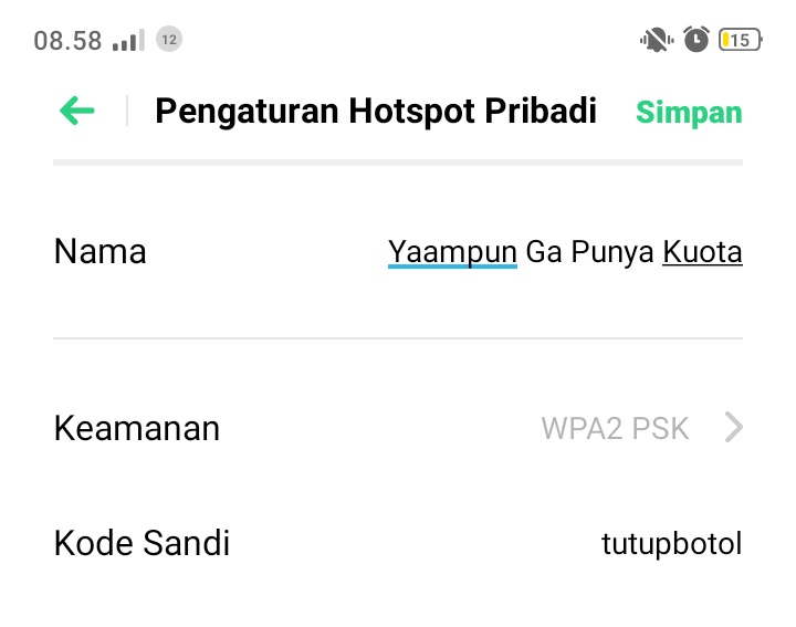 nama hotspot yang bagus