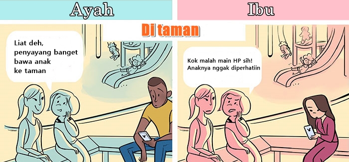 12 Komik Bedanya Ayah dan Ibu Setelah Nikah dan Saat Mengurus Anak. Ngenes-ngenes Gemas~