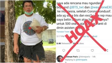 Tweet Hotman Paris yang Bakal Undang BTS dan EXO Ternyata Hoax, KPopers Telanjur Berharap