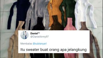 10 Komentar Kocak Warganet Melihat Sweter yang Dijual Online Shop. Muat di Badan Nggak tuh?