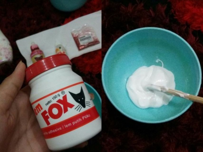 cara membuat slime dari lem fox