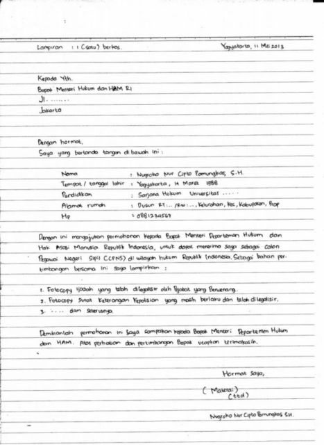 Contoh CV Fresh Graduate