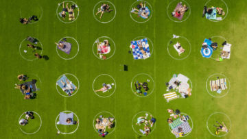 Social Distancing Circle, Lingkaran untuk Jaga Jarak Antar Pengunjung Taman di Domino Park