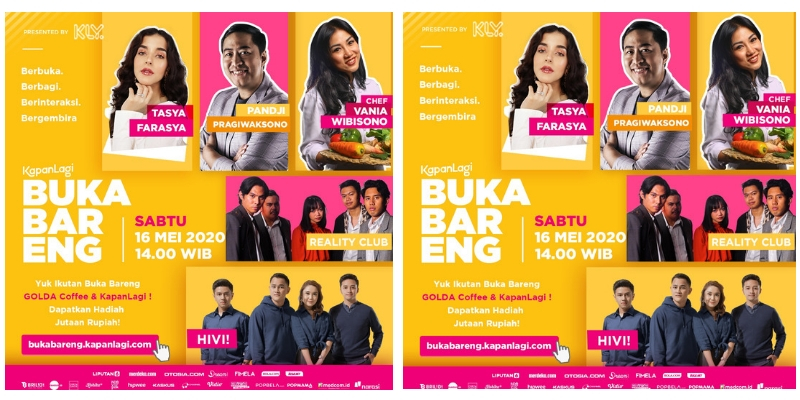 16 Mei! KapanLagi Buka Puasa Bareng Edisi 4 Bakal Dimeriahkan HIVI! dan Reality Club