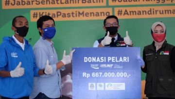 Pelari Pocari Sweat Run Bandung 2020 Galang Donasi untuk Penanggulangan Pandemi Covid-19 di Jabar