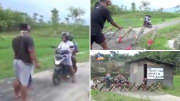 Unik, Warga Dusun Mengusir Pendatang dengan Meriam Bambu. Kaya Mau Perang Aja Nih