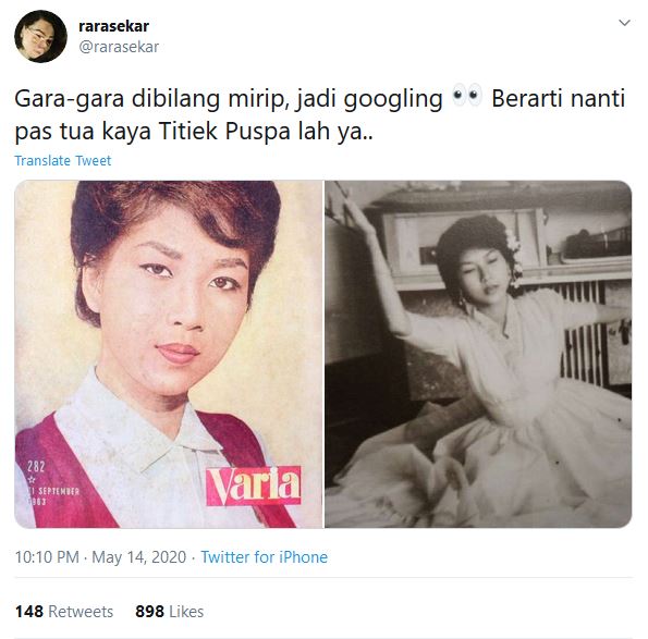 Foto Titiek Puspa Muda Kembali Viral, Dibilang Mirip Isyana Sarasvati dan Rara Sekar. Sepakat?