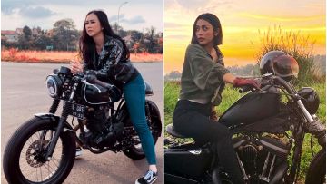 11 Artis Cewek yang Hobi Naik Motor Gede. Kelihatan Garang tapi Tetap Menawan!