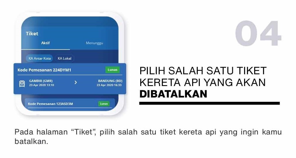 Begini Cara Mudah untuk Batalkan Tiket Kereta Api. Nggak Perlu ke Stasiun, Sambil Rebahan Juga Bisa!