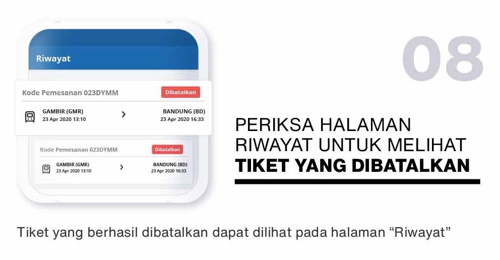 Begini Cara Mudah untuk Batalkan Tiket Kereta Api. Nggak Perlu ke Stasiun, Sambil Rebahan Juga Bisa!