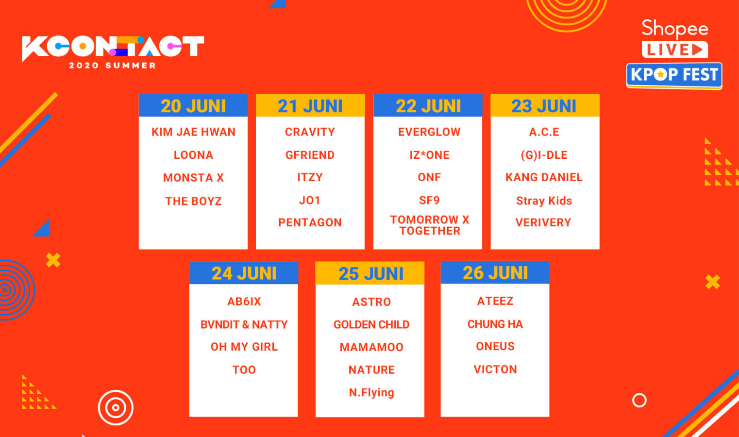 Tonton Konser Kpop Terbesar Tahun Ini, KCON 2020. Eksklusif dan Gratis di Shopee Live Kpop Fest!