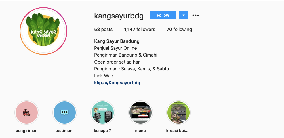 5 Akun Instagram Toko Online Buat Beli Sayur, Daging, dan Buah-buahan di Bandung. Anti Ribet~