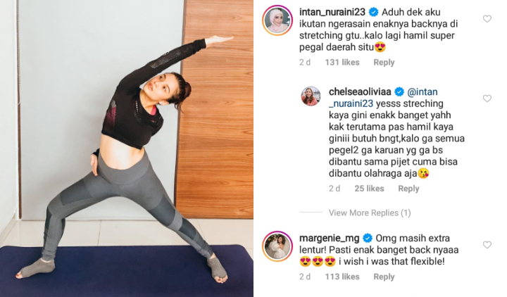 Hamil 21 Minggu, Chelsea Olivia Dikritik Warganet karena Lakukan Pose Yoga Ekstrem