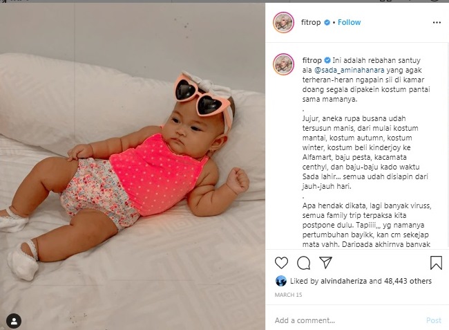 Terniat, Begini Caption Instagram Fitrop buat sang Anak. Kasih Sayang yang Dibalut dengan Tawa~