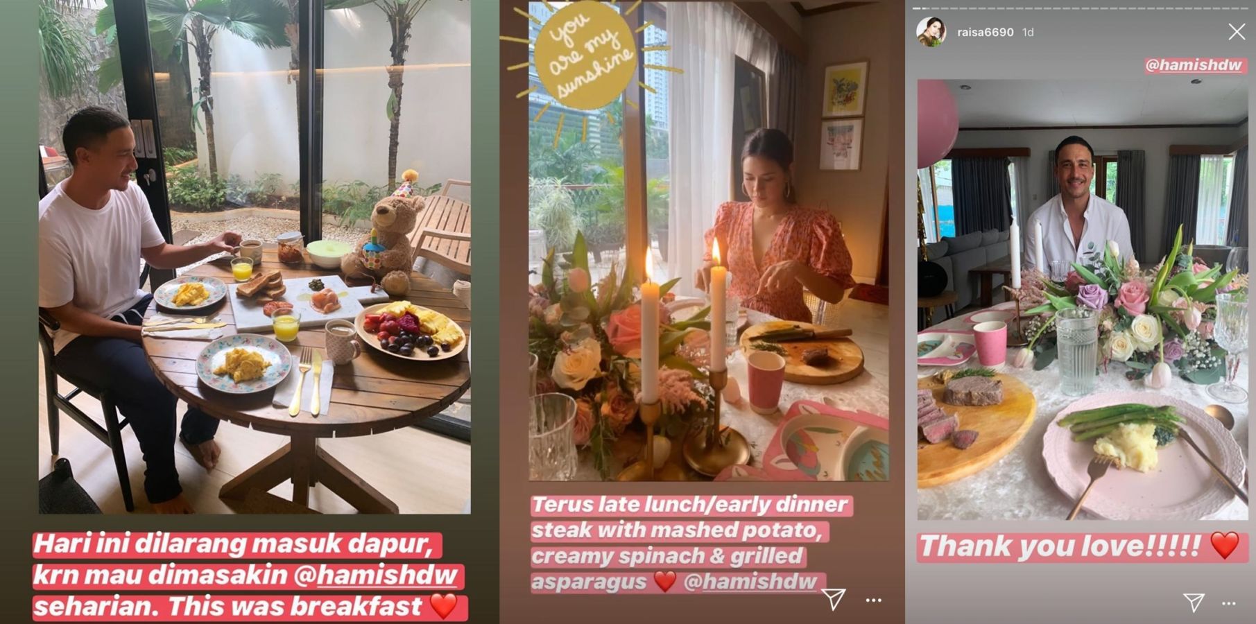 Rayakan Usia ke-30, Raisa Dibikin Terharu sama Hamish Daud. Seharian Dimasakin Suami!