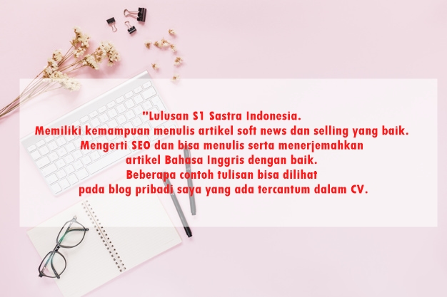 contoh kalimat mempromosikan diri di jobstreet