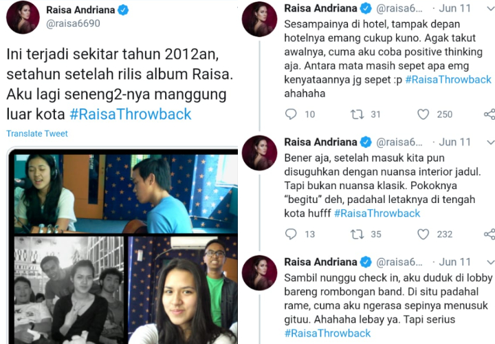 Kenang 10 Tahun Berkarier, Raisa Ceritakan Pengalaman Horor Saat Menginap di Hotel Kuno Sumatra