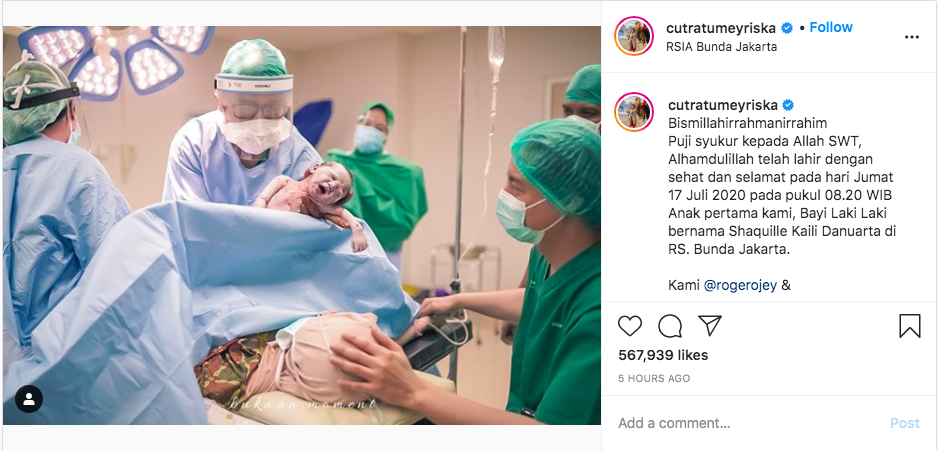 Sempat Ada Masalah dengan Kandungan, Akhirnya Cut Meyriska Melahirkan Bayi Laki-Laki. Selamat ya!