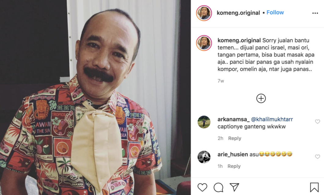 Membaca Caption Unggahan Foto di Instagram Milik Komeng Adalah Kebahagiaan Tersendiri. Kocak Bener!
