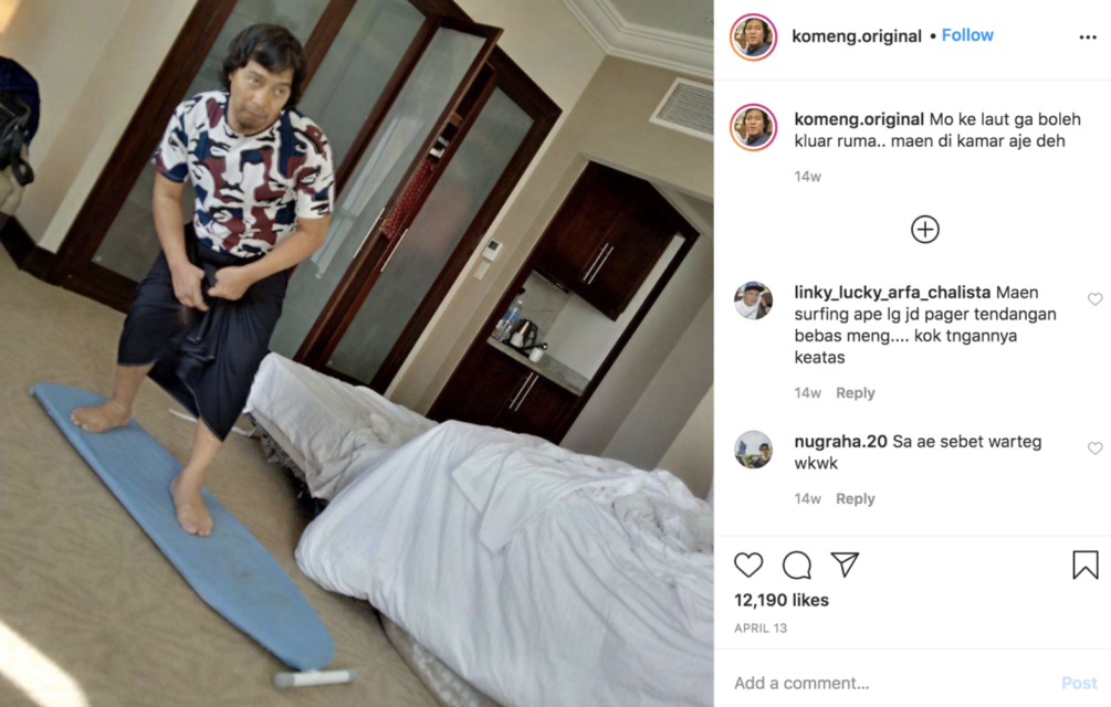 Membaca Caption Unggahan Foto di Instagram Milik Komeng Adalah Kebahagiaan Tersendiri. Kocak Bener!