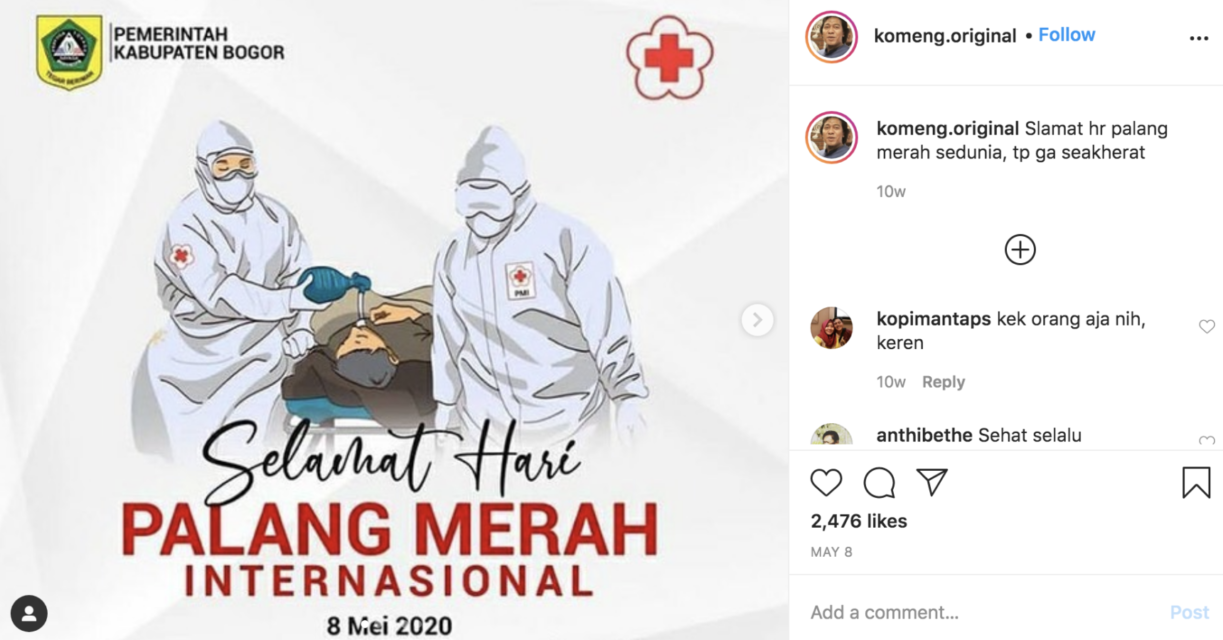 Membaca Caption Unggahan Foto di Instagram Milik Komeng Adalah Kebahagiaan Tersendiri. Kocak Bener!