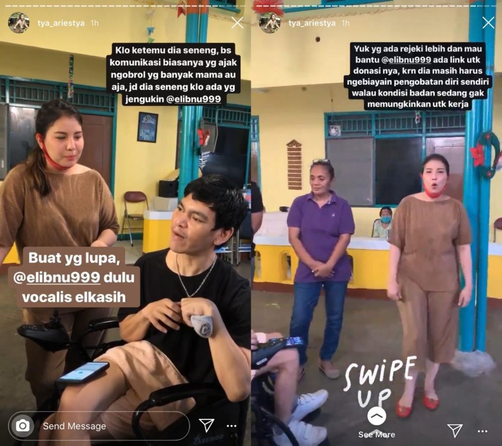 Sempat Jadi Bintang Video Klip, Tya Ariestya Tunjukkan Solidaritas dan Kunjungi Vokalis Band Elkasih