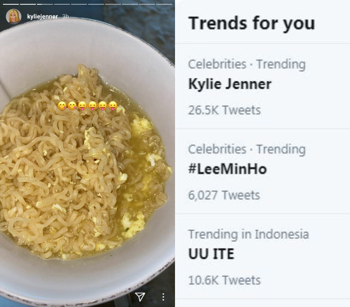 Menebak Identitas Asli Mi di IG Kylie Jenner. Warganet Langsung Heboh, Mirip Mi Instan Tanah Air!