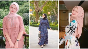 Potret Nabil Rach, Hijaber yang Hobinya Pakai Gamis Aneka Motif. Cantik Banget, Asli!