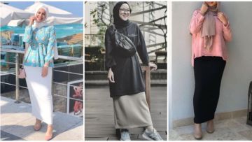 5 Cara Tampil Kece dengan Rok Span Berbahan Kaus. Para Hijaber, Merapat!