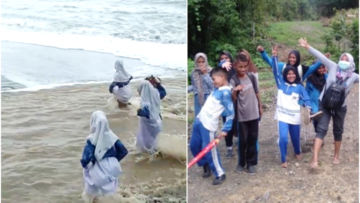 Kisah Miris Siswa di Pulau Seram, Harus Jalan Kaki 3 Kilometer dan Seberangi Sungai Deras ke Sekolah