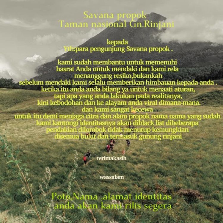 Viral Pendaki Dugem Massal di Savana Propok Lombok. Langgar New Normal dan Etika Pendakian! 9 Viral Pendaki Dugem Massal di Savana Propok Lombok. Langgar New Normal dan Etika Pendakian!
