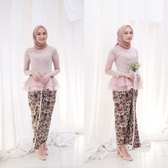 Potret Cantiknya Kebaya Warna Cerah Berpadu dengan Jarik Batik. Simpel nan Santun!