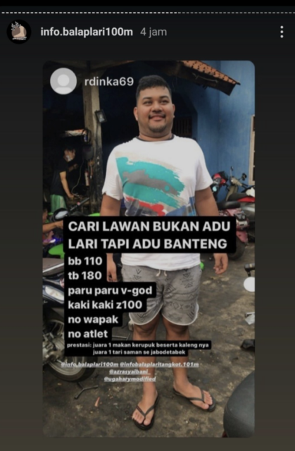 10 Foto Kocak Spesifikasi para Pembalap Lari Liar yang Lagi Viral. Anak Zaman Sekarang Ada-Ada Aja~