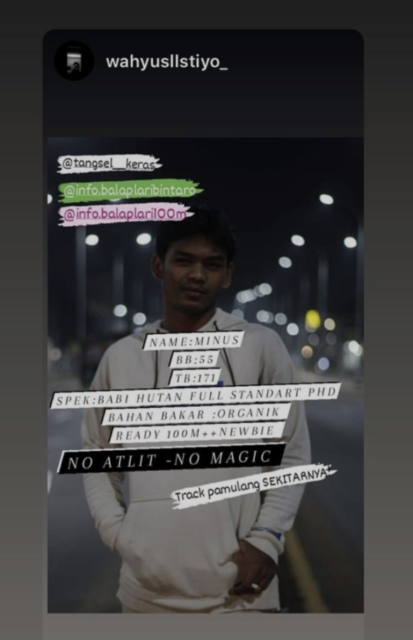 10 Foto Kocak Spesifikasi para Pembalap Lari Liar yang Lagi Viral. Anak Zaman Sekarang Ada-Ada Aja~
