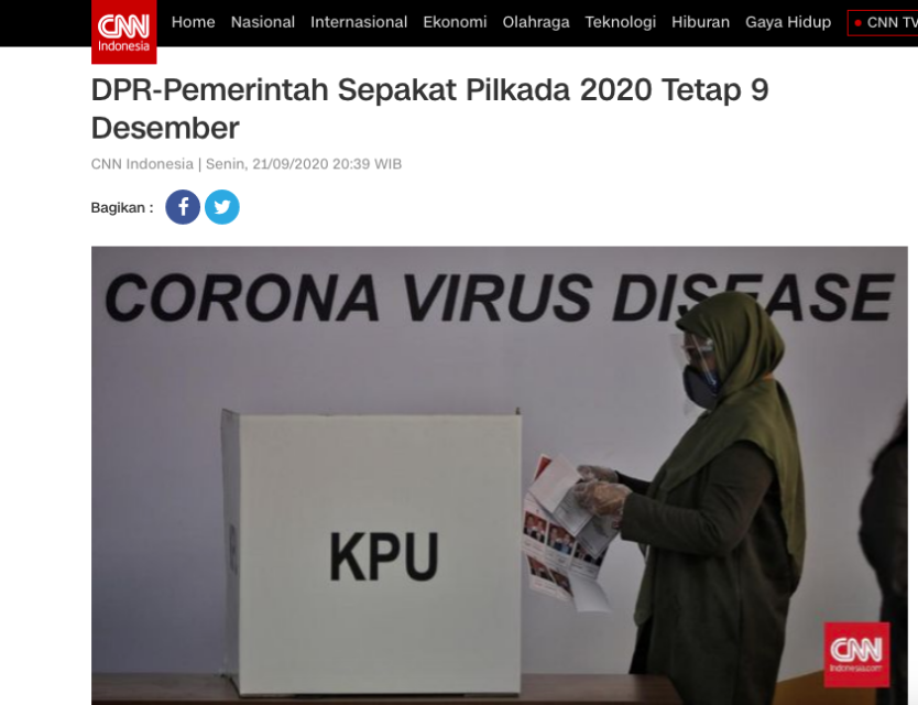 Jangankan Pandemi, Kalau Ada Zombie di Indonesia pun Kayaknya Pilkada Bakal Tetap Jalan deh~ :)