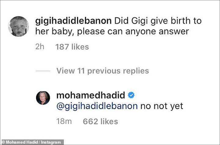 Gara-Gara Surat Manis sang Ayah untuk Calon Cucunya, Gigi Hadid Disebut Udah Lahiran