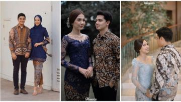 8 Desain Busana Couple Beda Warna tapi Tetap Senada. Elegan Plus Mesra!