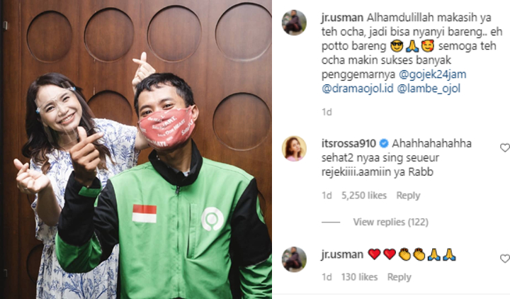 Beruntung Dapat Order dari Rossa, Driver Ojol ini Akhirnya Duet Nyanyi dan Diberi Golden Ticket