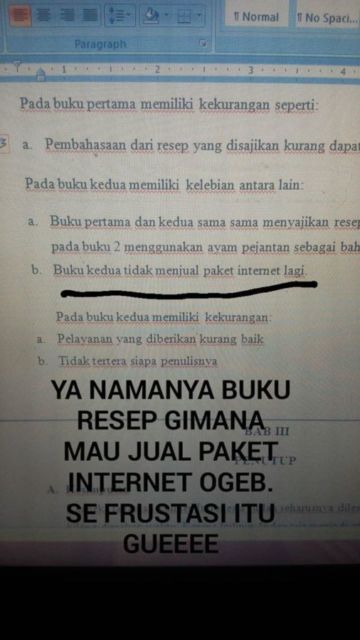 Begini Jadinya Kalau Mata Ngantuk Dipaksa Ngerjain Tugas. Typo Kacau, Nggak Ketulungan! :D