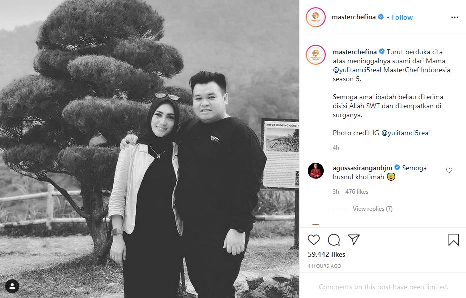 Suami Meninggal Dunia, Lita MasterChef Indonesia dan Tiga Anaknya Banjir Doa Agar Dikuatkan