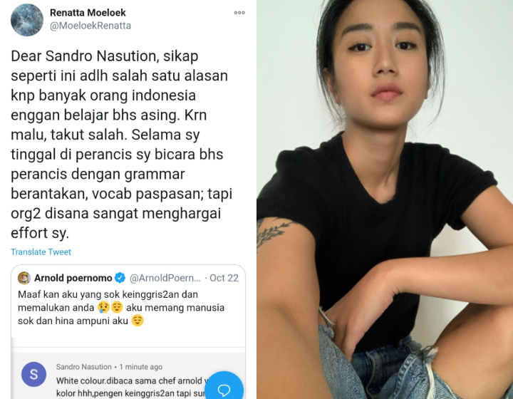 Chef Arnold Dikritik Gara-Gara Salah Ngomong Bahasa Inggris, Chef Renatta Bela dengan Pengalamannya