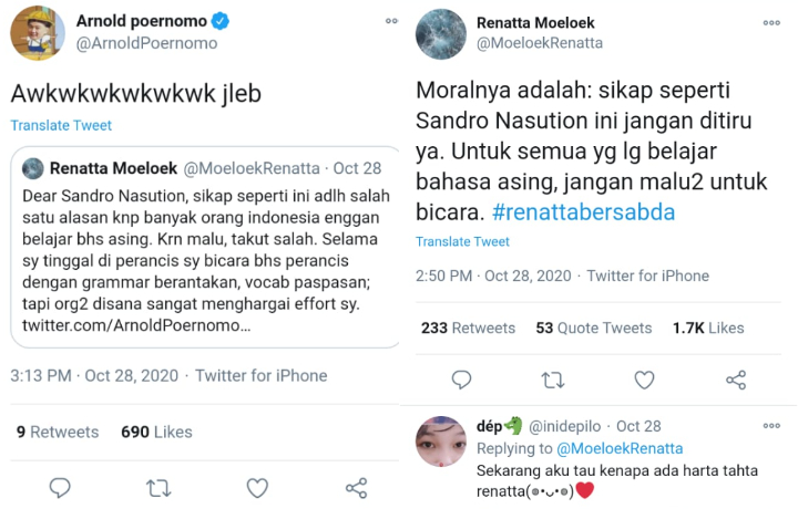 Chef Arnold Dikritik Gara-Gara Salah Ngomong Bahasa Inggris, Chef Renatta Bela dengan Pengalamannya