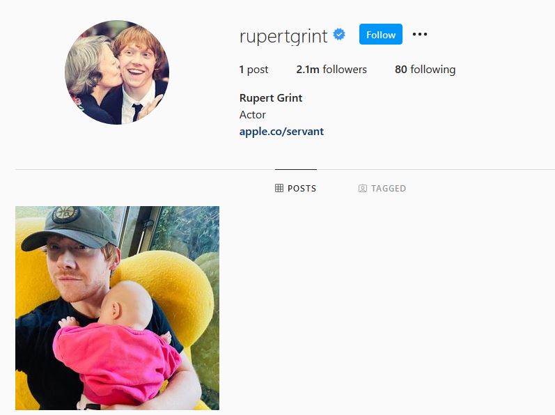Akhirnya Punya Akun Instagram, Rupert Grint Pemeran Ron Weasley Pamer Status Jadi Ayah Baru