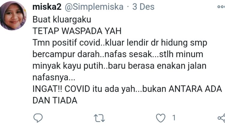 Hati-Hati Hoax, Meminum Minyak Kayu Putih dapat Menangkal Virus Corona