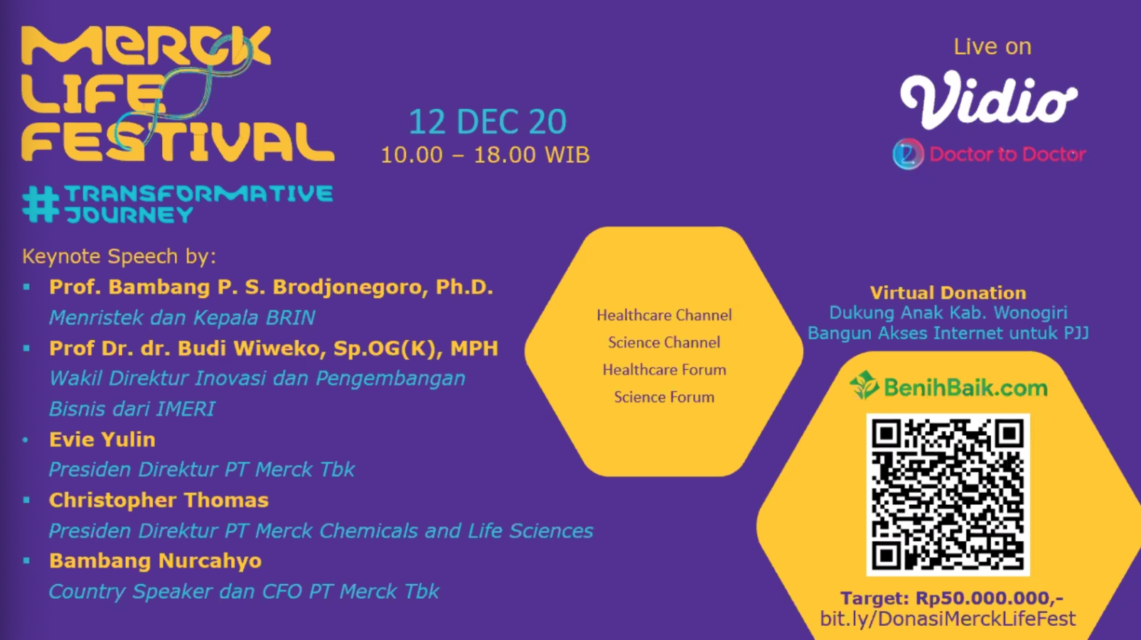 Merck Indonesia Akan Gelar 'Merck Life Festival', Festival Virtual yang Bahas Dunia Kesehatan, Sains dan Teknologi