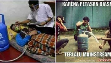 11 Potret Nyeleneh Pemanfaatan Tabung Gas Elpiji. Bercandaannya Serem Banget sih? :(