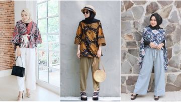 9 Kombinasi Sempurna Celana Kulot dan Atasan Batik; Santun, Berkelas dan Cantik!