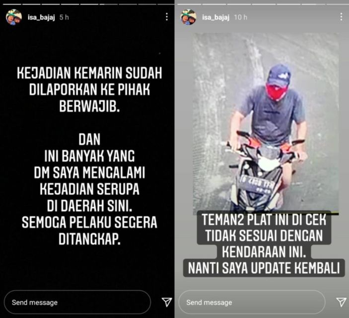 Istrinya Jadi Korban Ekshibisionisme, Isa Bajaj Lapor Polisi dan Unggah Foto Pelaku