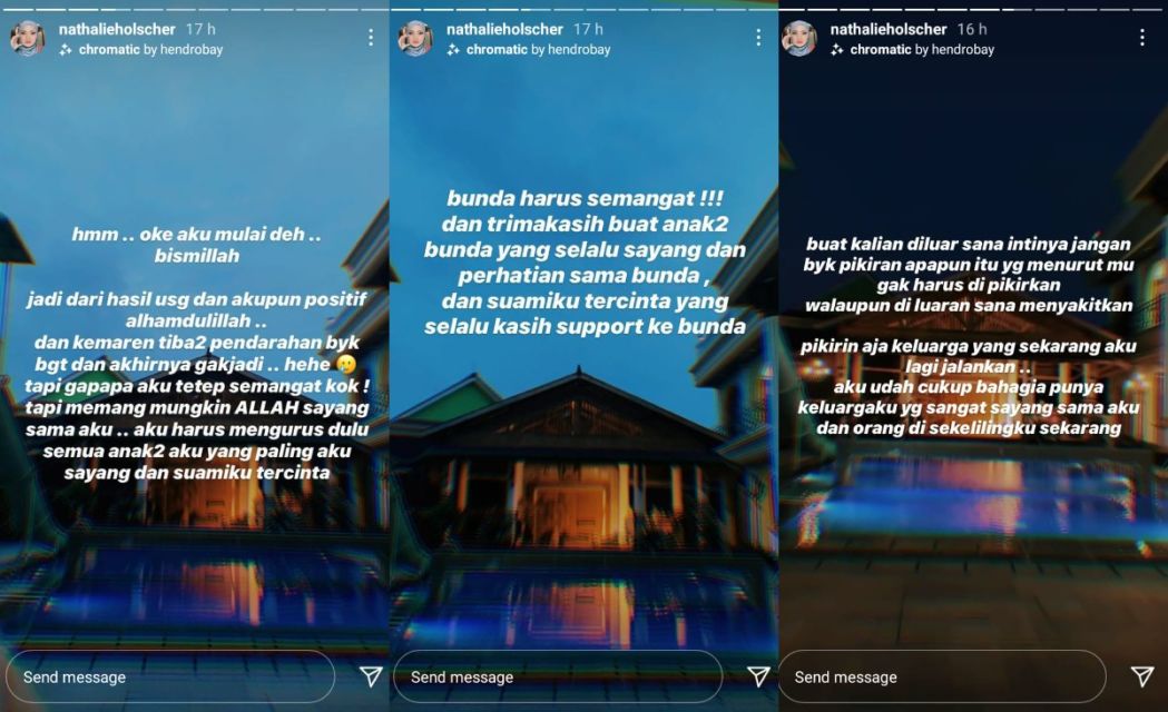 Pendarahan Berujung Keguguran, Nathalie Holscher Berusaha Semangat Meski Takut Mengecewakan
